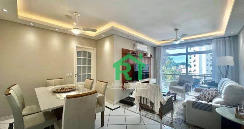 Apartamento reformado, vista mar, 2 dormitórios (1 suíte), 1 vaga, pitangueiras, guarujá/sp.