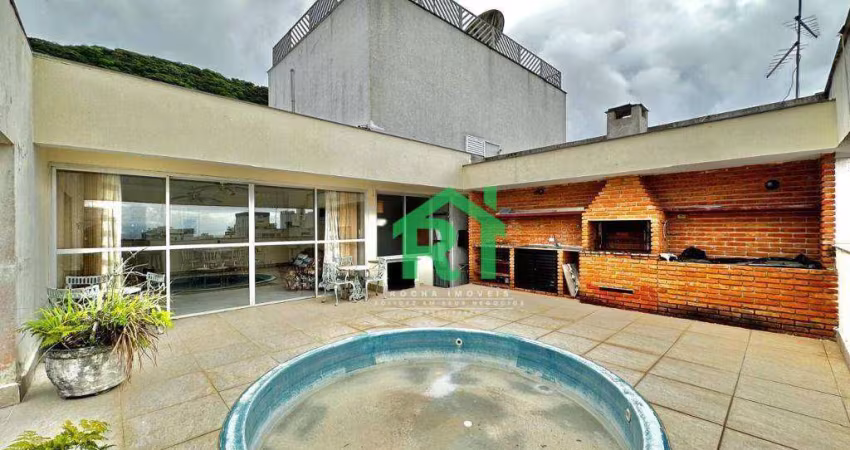 Cobertura Penthouse, 3 dormitórios (1 suíte), 2 vagas, lazer, Pitangueiras, Guarujá/SP.