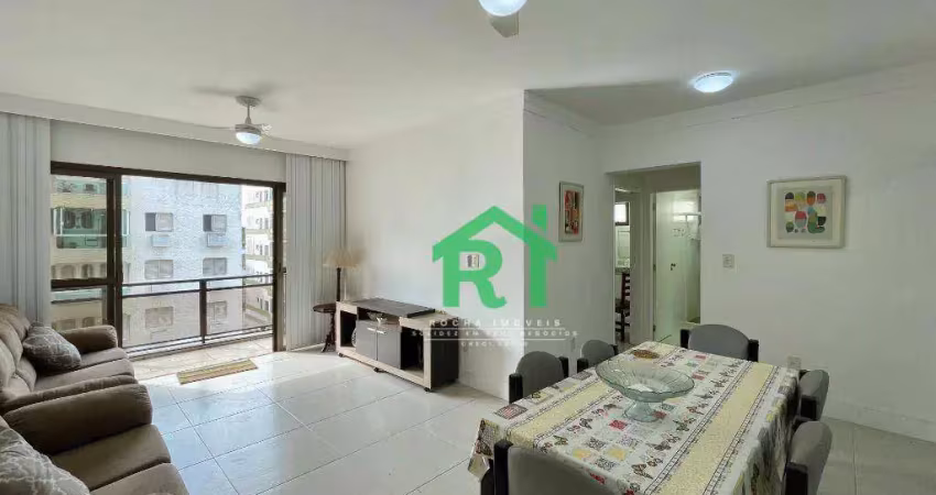 Apartamento com sacada, 2 dormitórios (1 suíte), 1 vaga, tombo, guarujá/sp