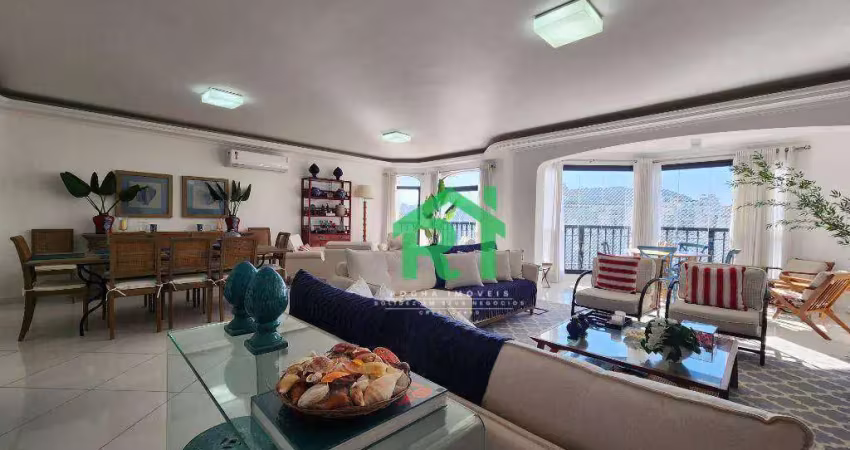 Apartamento frente mar, 3 dormitórios, 2 vagas de garagem, pitangueiras, guarujá/sp