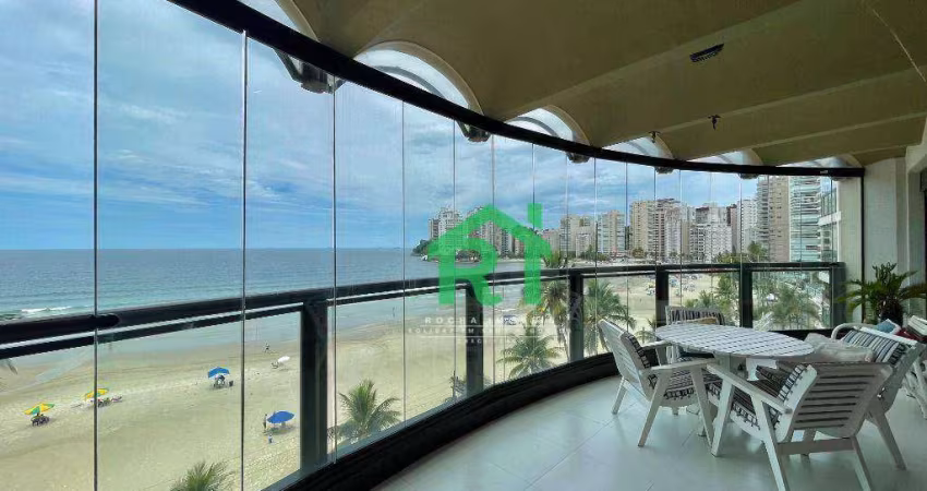 Apartamento Frente Mar, 3 Dormitórios (Suítes), 2 Vagas, Jardim Astúrias, Guarujá/SP