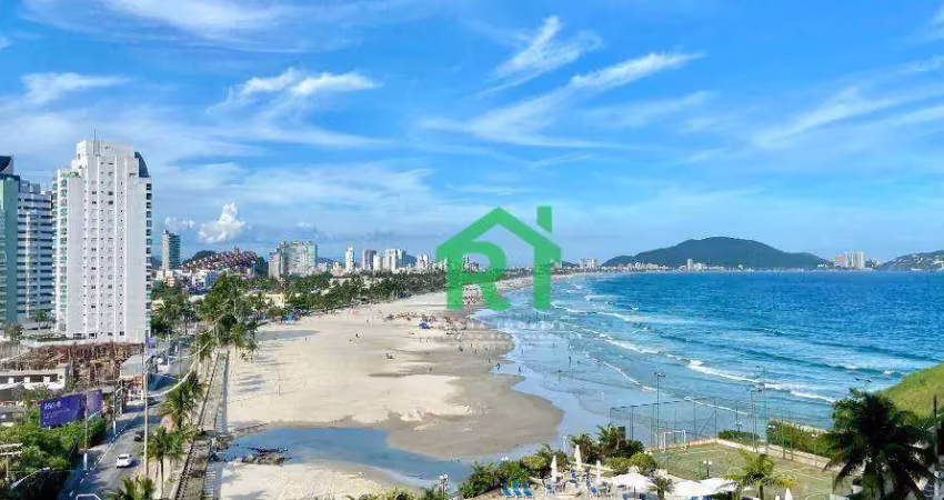 Apartamento vista ao mar, 3 dormitórios (1 suíte), 1 vaga, pitangueiras - guarujá/sp