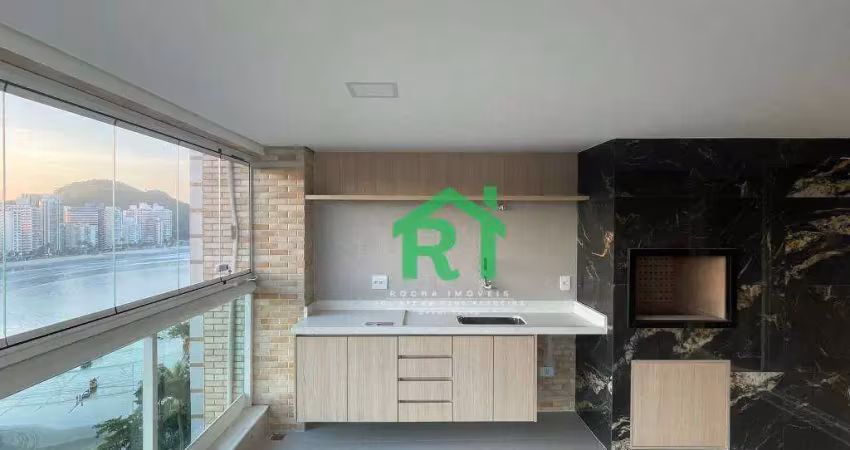 Apartamento frente mar com 3 quartos (3 suítes), 2 vagas e lazer à venda em jardim astúrias, guarujá | rocha imóveis guarujá