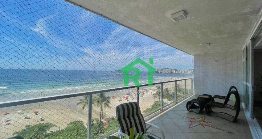 Apartamento frente mar, 3 dormitórios (suítes), 2 vagas, lazer, pitangueiras - guarujá/sp