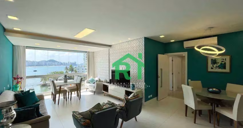 Apartamento com 3 dormitórios à venda, 111 m² por r$ 1.500.000,00 - jardim astúrias - guarujá/sp