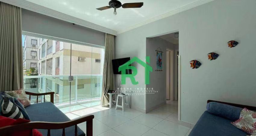 Apartamento com 1 dormitório, 60 m² - venda por R$ 299.000,00 ou aluguel por R$ 2.900,00/mês - Enseada - Guarujá/SP