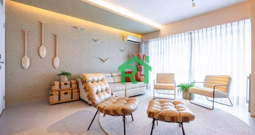 Apartamento com 3 dormitórios à venda, 161 m² por r$ 1.700.000,00 - pitangueiras - guarujá/sp