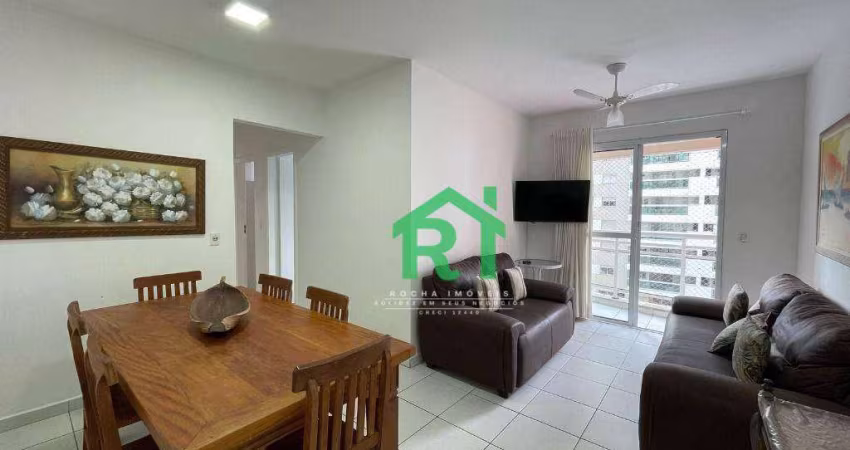 Apartamento com 3 dormitórios, 90 m² - venda por R$ 750.000 ou aluguel por R$ 4.500/mês - Pitangueiras - Guarujá/SP