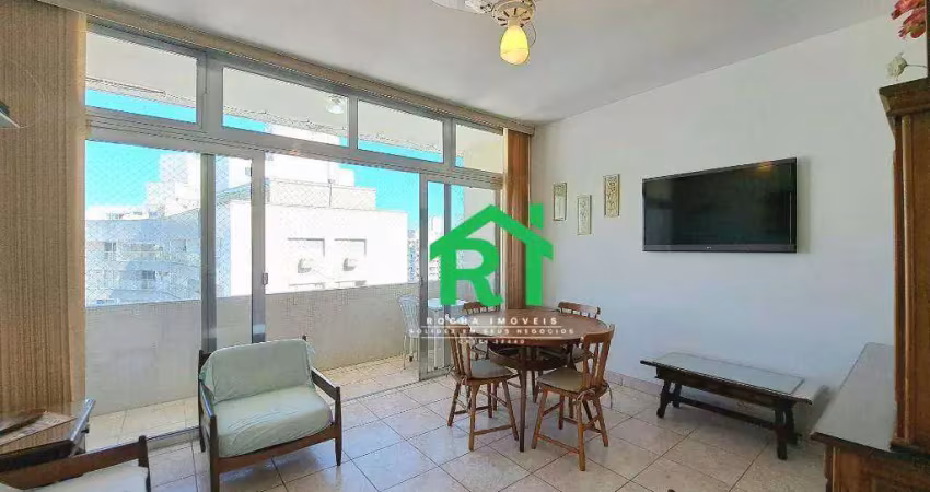 Apartamento quadra mar, 2 dormitórios, 77 m², à venda por r$ 700.000 - pitangueiras - guarujá/sp