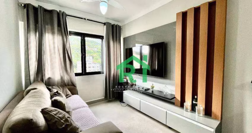 Apartamento com 2 dormitórios à venda, 75 m² por r$ 380.000 - enseada - guarujá/sp