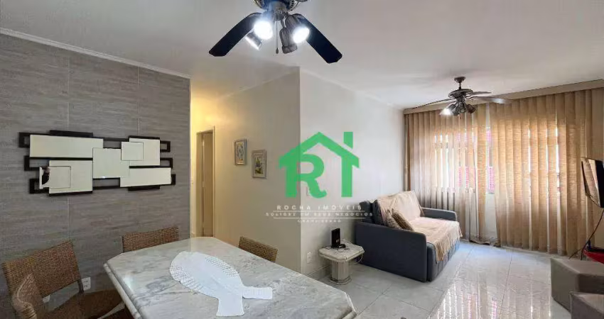 Apartamento com 3 dormitórios para alugar, 90 m² por r$ 3.200,00/mês - jardim astúrias - guarujá/sp