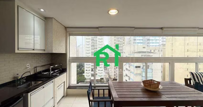 Apartamento com vista mar, 3 dormitórios (1 suíte), 2 vagas, lazer, pitangueiras, guarujá/sp