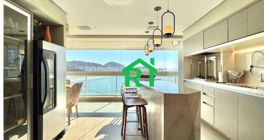 Apartamento reformado, 4 dormitorios (4 suites), vista mar, lazer, Asturias, Guaruja/SP