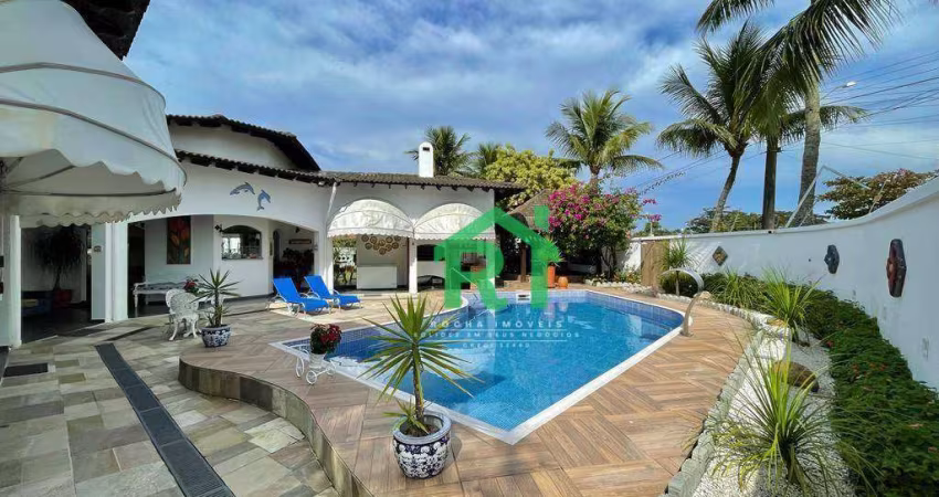 Casa com 7 dormitórios (6 suítes), 3 vagas, lazer, Enseada, Guarujá/SP