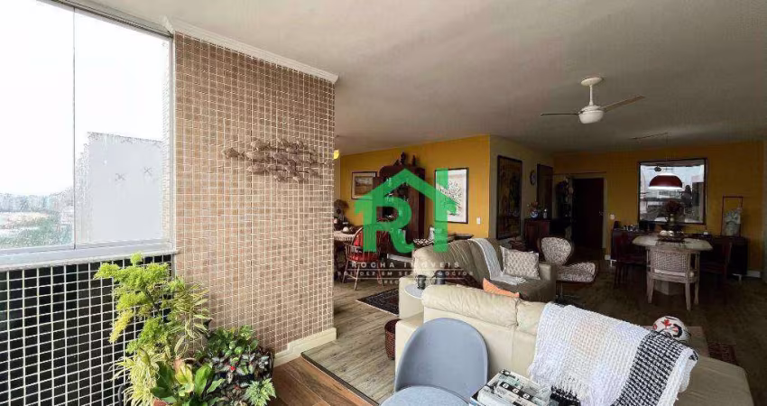 Apartamento com 3 dormitórios para alugar, 146 m² por R$ 6.000,00/mês - Pitangueiras - Guarujá/SP