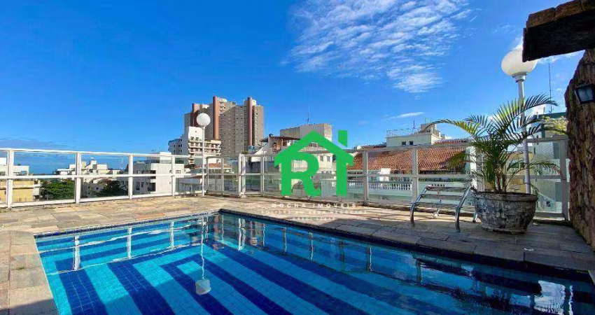 Cobertura à beira mar com 2 dormitórios (2 suítes), 2 vagas, Piscina, Praia da Enseada, Guarujá/SP
