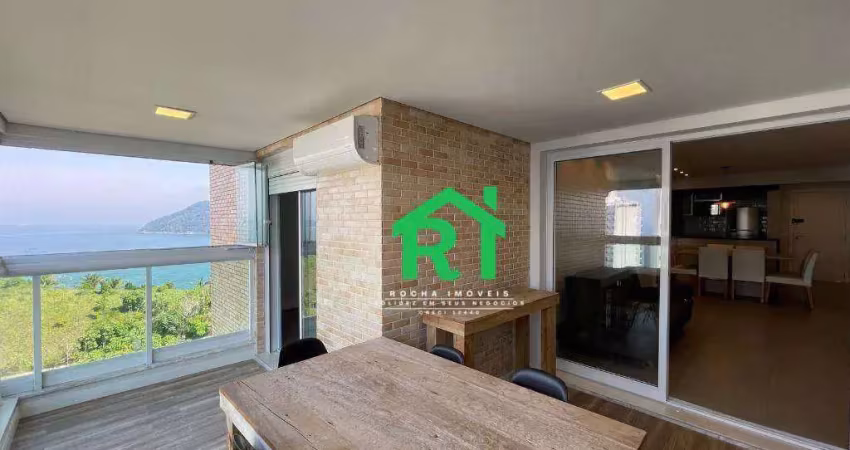 Apartamento frente mar com 2 quartos (1 suíte), 2 vagas e lazer à venda em jardim astúrias, guarujá | rocha imóveis guarujá