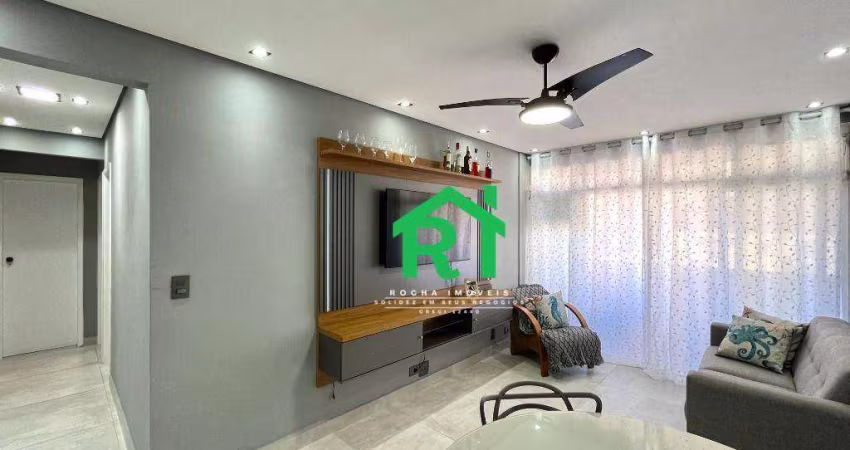 Apartamento Reformado, 2 Quartos, 1 Vaga, Jardim Astúrias, Guarujá/SP
