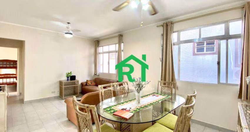 Apartamento à beira mar com 2 dormitórios (1 suíte), 1 vaga, Praia da Enseada - Guarujá/SP