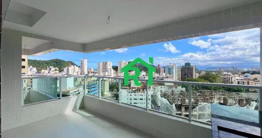 Apartamento à venda na praia das astúrias, 2 quartos (1 suíte), 2 vagas, lazer, guarujá.