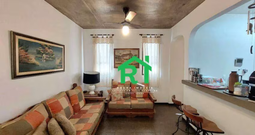 Apartamento à venda com 3 dormitórios (1 suíte), 1 vaga, lazer, guarujá/sp