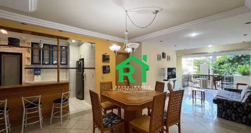 Apartamento à beira mar com 3 dormitórios (1 suíte), 1 vaga, lazer, enseada, guarujá/sp