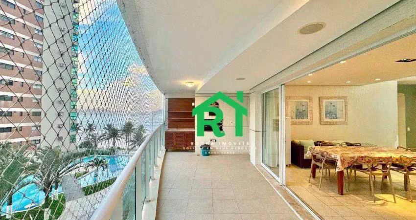 Apartamento à venda na praia das astúrias, 3 quartos, 2 vagas, vista para o mar, guarujá sp