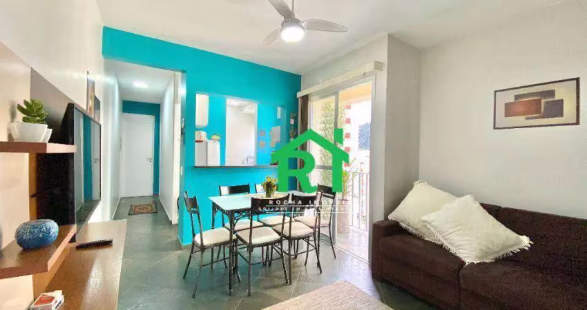Apartamento com 1 dormitório, 1 vaga, lazer, Enseada Guarujá/SP