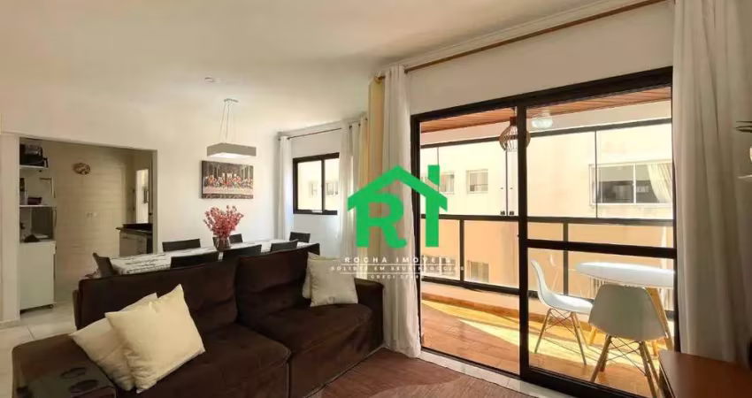 Apartamento com 3 dormitórios (1 suíte), beira mar, varanda, enseada, guarujá/sp