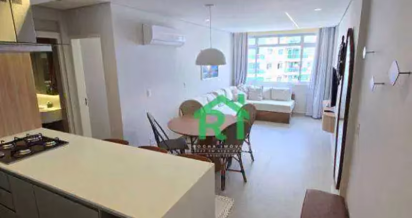 Apartamento com 1 dormitório à venda, 60 m² por r$ 640.000,00 - pitangueiras - guarujá/sp