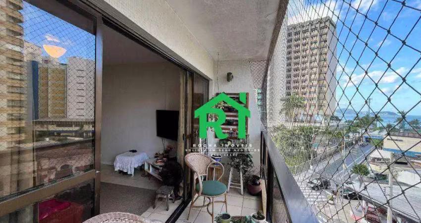 Apartamento com 2 quartos (1 suíte), 1 vaga, jardim astúrias, guarujá/sp