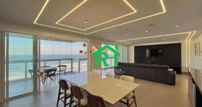 Apartamento frente mar com 5 quartos (5 suítes), 1 vaga, pitangueiras, guarujá/sp