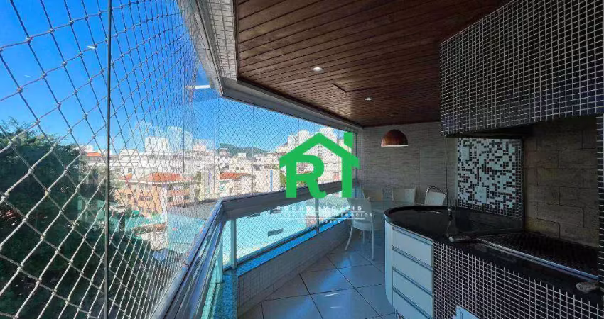 Apartamento com 3 quartos (1 suíte), 2 vagas, lazer, praia do tombo, guarujá.