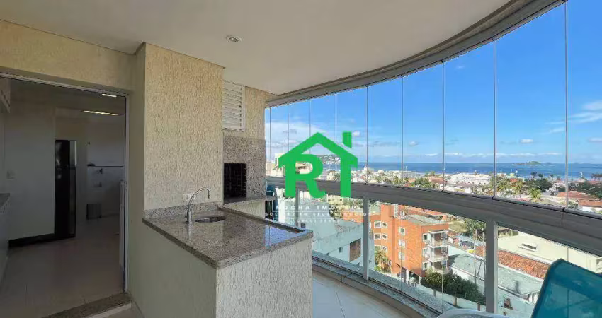 Apartamento vista ao mar com 3 dormitórios (3 suítes), 2 vagas, lazer, enseada, guarujá/sp