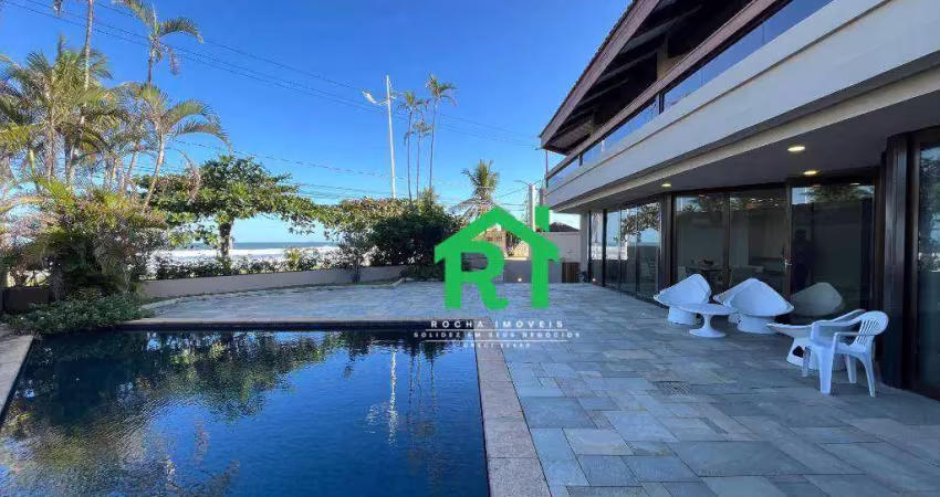 Casa frente mar com 5 dormitórios (3 suítes), 4 vagas, lazer, enseada, guarujá/sp