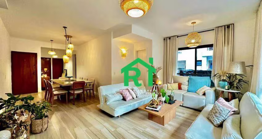 Apartamento reformado, 3 dormitórios (1 suíte), 2 vagas, pitangueiras, guarujá/sp.