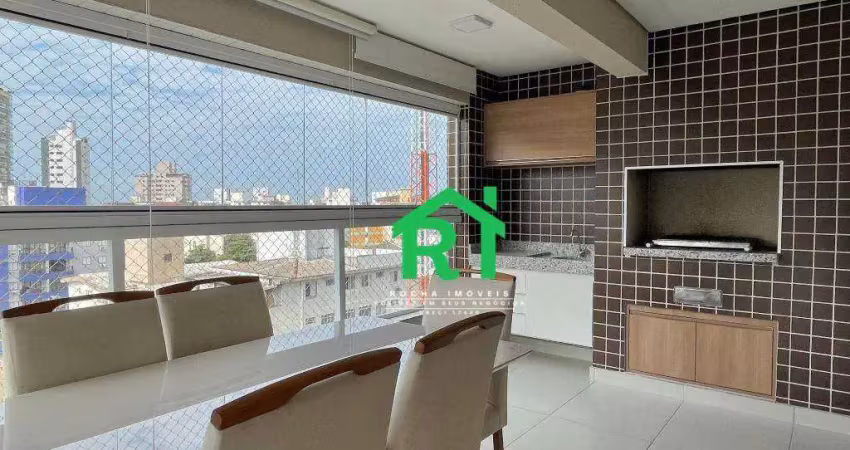 Apartamento com varanda gourmet quartos (1 suíte), 2 vagas, lazer, jardim astúrias, guarujá/sp