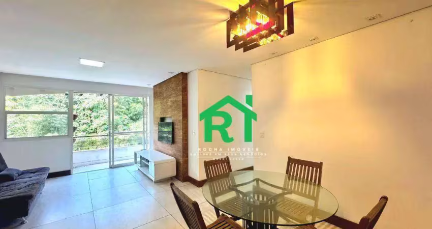 Apartamento com 3 dormitórios para alugar, 104 m² por r$ 5.500/mês - pitangueiras - guarujá/sp
