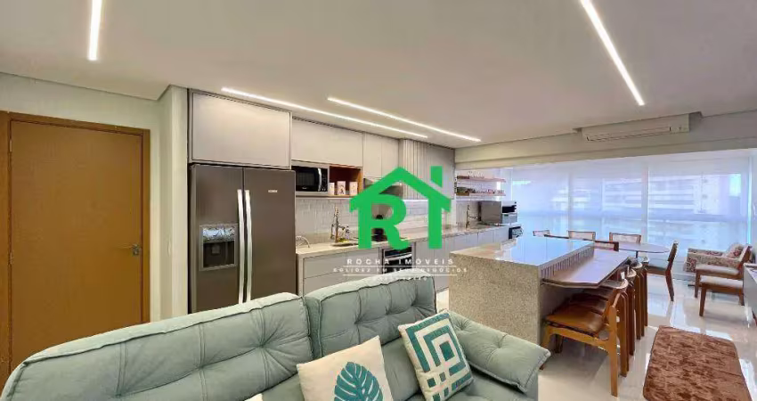 Apartamento com 3 quartos (1 suíte), 2 vagas, lazer, jardim astúrias, guarujá/sp