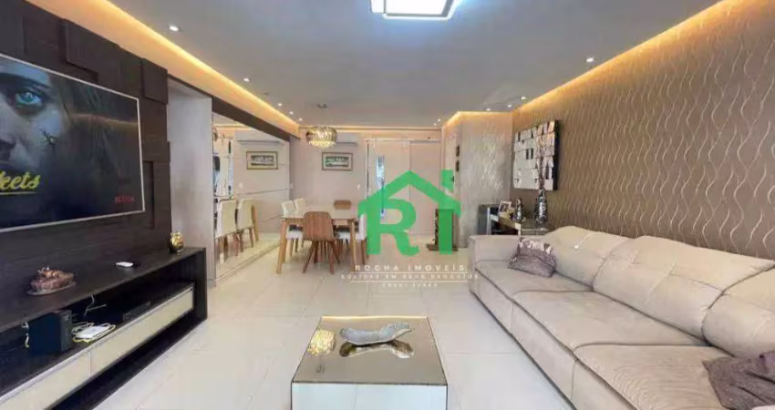 Apartamento com 3 dormitórios à venda, 115 m² por r$ 1.250.000 - pitangueiras - guarujá/sp
