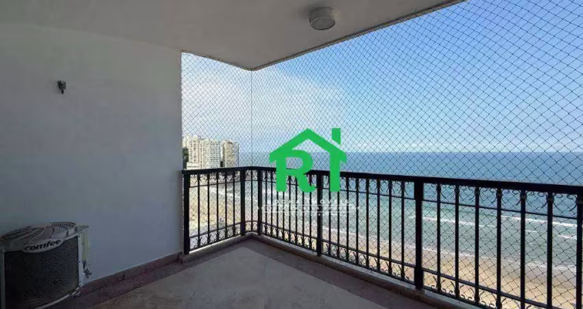 Apartamento com 3 suites, vista para o mar, em pitangueiras, guaruja/sp