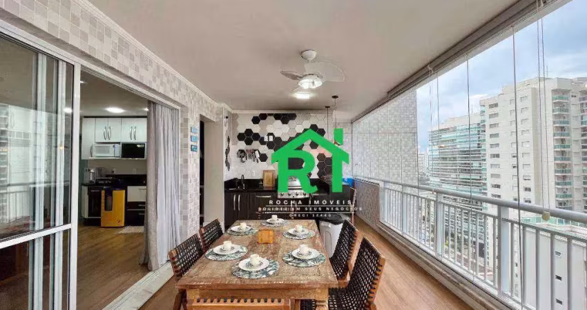 Apartamento à beira mar com 3 quartos (3 suítes), 2 vagas e lazer à venda em jardim astúrias, guarujá | rocha imóveis guarujá