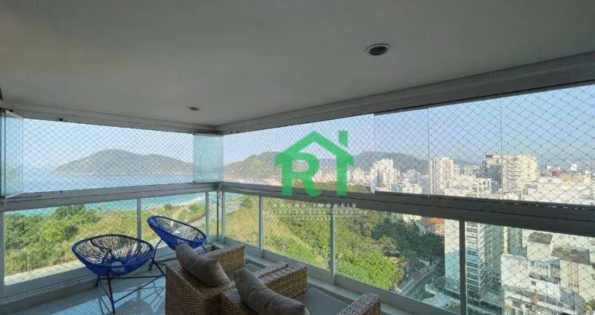 Apartamento com 3 dormitórios, 117 m² - venda por r$ 1.800.000,00 ou aluguel por r$ 9.800,00/mês - jardim astúrias - guarujá/sp
