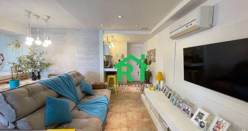 Apartamento para alugar em praia das pitangueiras, guarujá/sp, 3 dormitórios, varanda gourmet, lazer