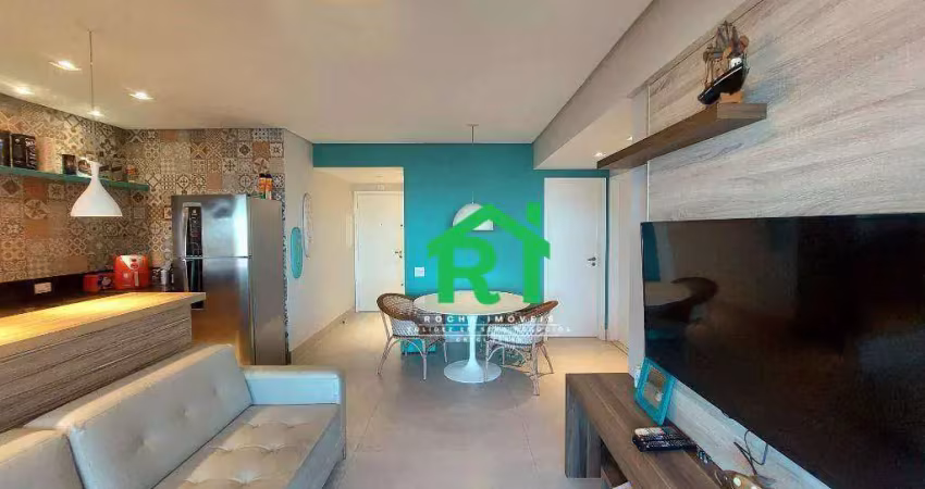 Apartamento à venda com 2 dormitórios (1 suíte), 1 vaga, lazer, guarujá/sp