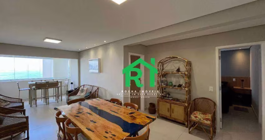 Apartamento á beira mar com 2 quartos (1 suíte), 1 vaga, lazer, jardim astúrias, guarujá/sp