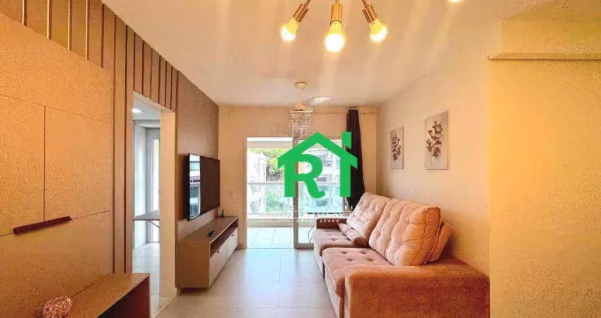 Apartamento com 2 dormitórios, 90 m² - venda por r$ 700.000 ou aluguel por r$ 6.200/mês - jardim astúrias - guarujá/sp