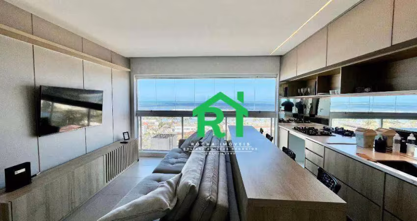 Apartamento com 2 dormitórios à venda, 56 m² por r$ 780.000 - enseada - guarujá/sp