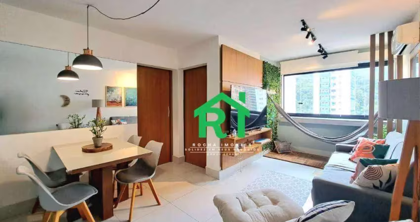 Apartamento com 2 dormitórios à venda, 60 m² por r$ 590.000 - pitangueiras - guarujá/sp