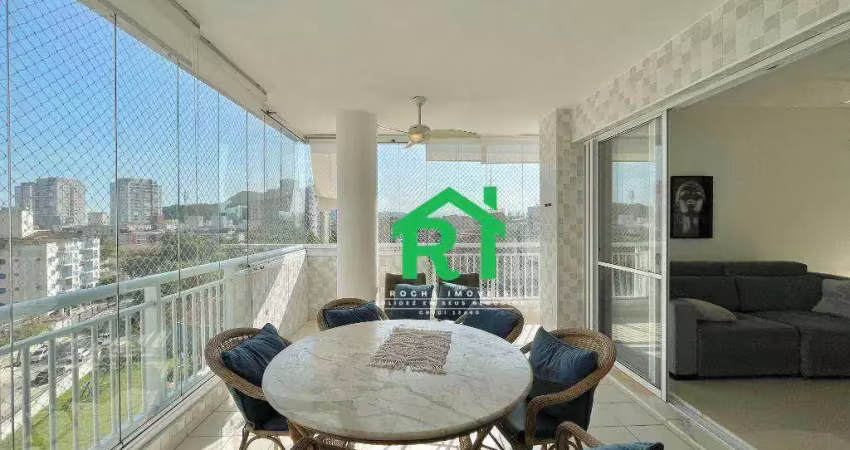 Apartamento beira mar, 3 quartos (1 suíte), 2 vagas, lazer, jardim astúrias | rocha imóveis guarujá